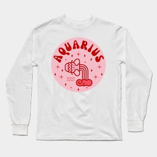 Aquarius Zodiac Sign Long Sleeve T-Shirt